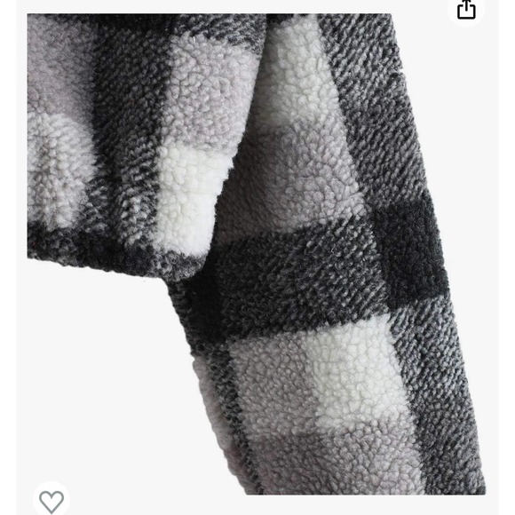 New ZAFUL Women's Faux Fur Pullover Half Zip Long Sleeve Crop Sweatshirt Tops - Picture 4 of 5